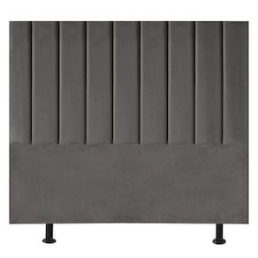 Cabeceira Estofada De Cama Casal Queen 160 Cm Maisa Corino cinza