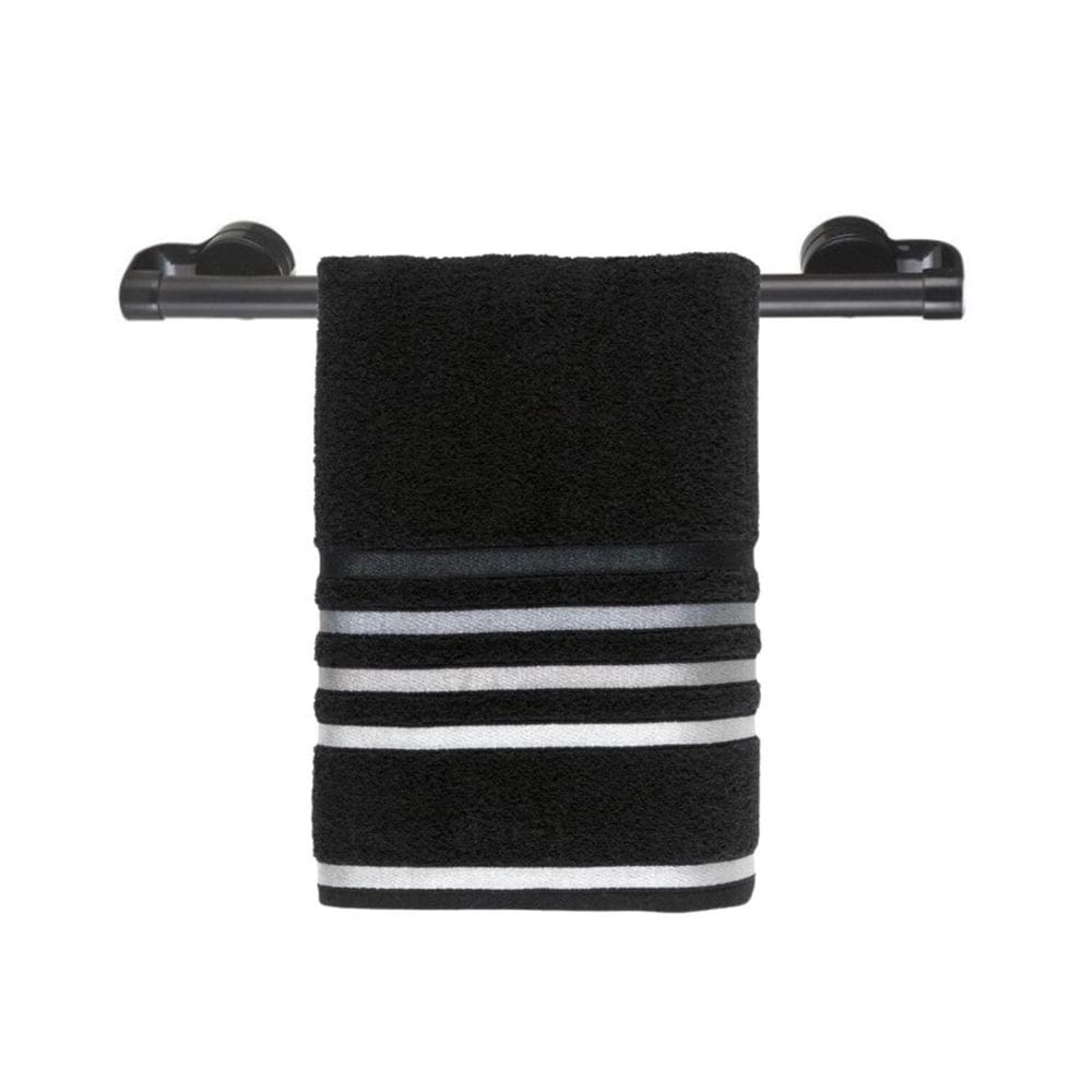 Porta Toalha de Banho 52cm com Ventosa Não Fure Preto - 8470 Arthi