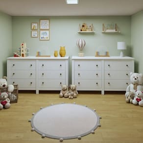 Quarto Infantil com 2 Cômodas 6 Gavetas Maggiore New Branco