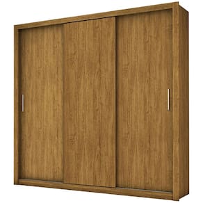 Guarda Roupa Berlim SEM Espelho Casal 3 Portas 4 Gavetas Cor Cinamomo