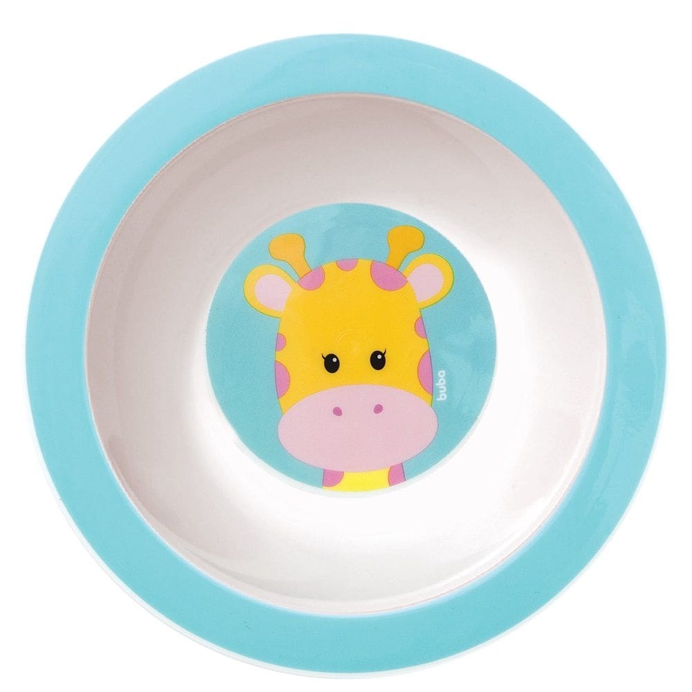 Pratinho Bowl Infantil Bebê Animal Fun Girafa +6 Meses Capacidade 350ml Buba