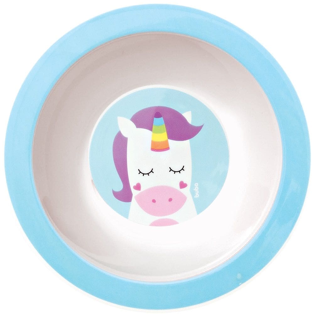 Pratinho Infantil Bowl  +6 Meses Animal Fun Unicórnio 350ml Buba