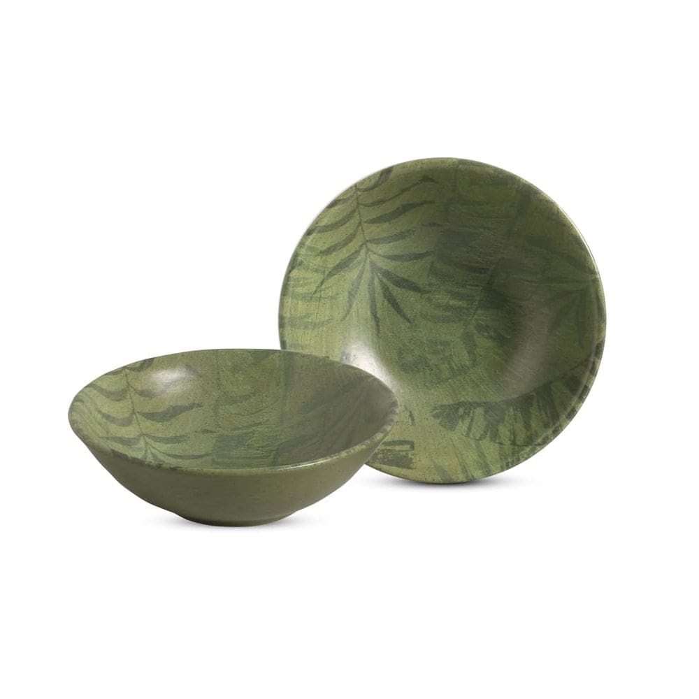Conjunto 6 bowls decorados Palm Tree Olive 300 ml