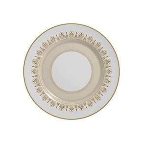 Conjunto com 6 Pratos de Sobremesa Plissan Rendado Dourado 21cm