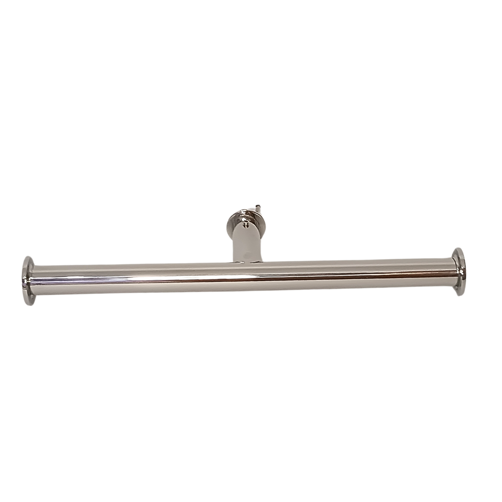 Porta Papel Higiênico de Parede Duplo para Banheiro 27cm Linha Tessália Inox Polido