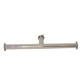 Porta Papel Higiênico de Parede Duplo para Banheiro 27cm Linha Tessália Inox Polido