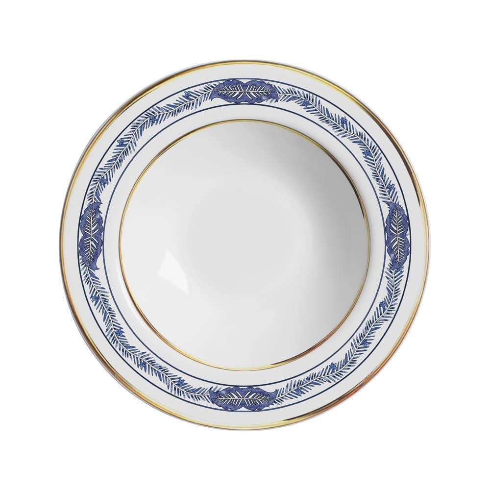 Conjunto com 6 Pratos Fundo Xangai Azul Ø25cm