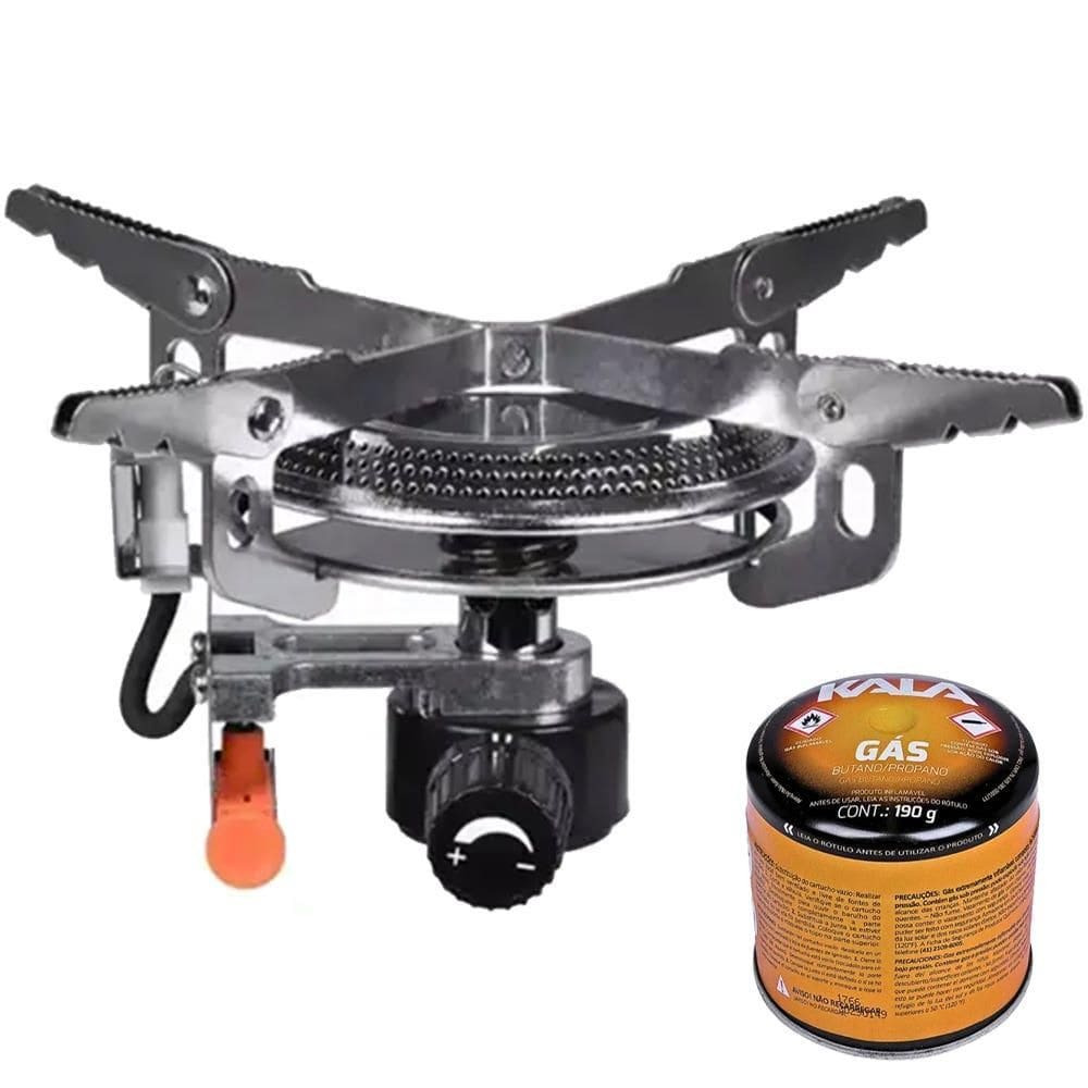 Fogareiro Portátil Camper Com Gás 190Gr KALA