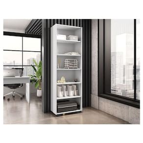 Livreiro Ambiente Office Branco Trama - Móveis Leão