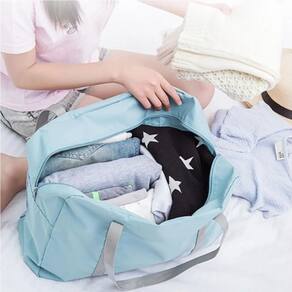Bolsa Dobrável Multifuncional Grande Capacidade para Viagens Cor Verde claro