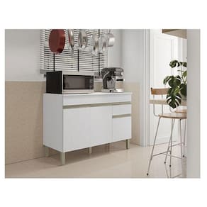 Balcão De Pia Ambiente Line 120 Cm Com Tampo Supremo - Kits Paraná