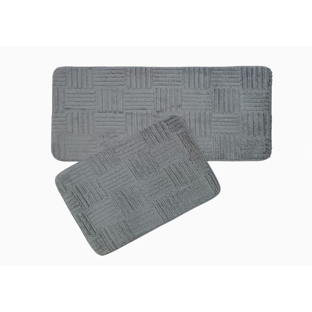 Kit Tapete + Passadeira Antiderrapante Com Felpa Macio 2 Pçs