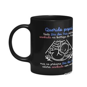 Caneca Dia dos Pais - Querido futuro papai de menina - Preta
