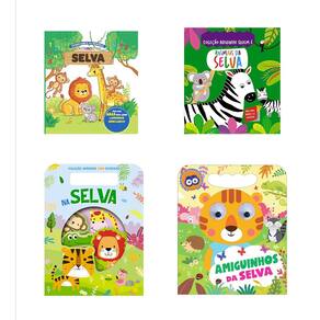 Coleção Infantil Bichinhos da Selva - Kit com 5 Livrinhos