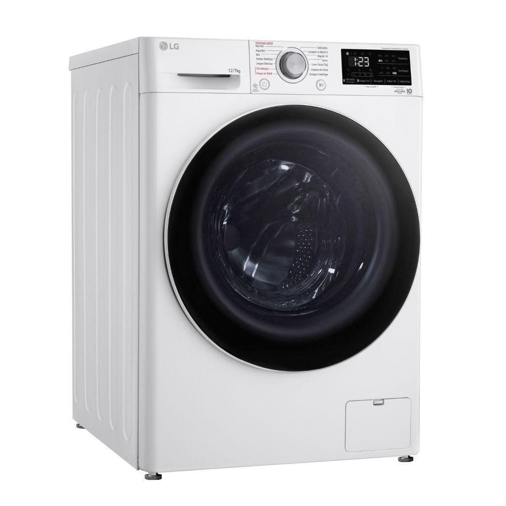 Lava e SecaLG Smart com Inteligência Artificial AIDD 12Kg VC5 CV3012WC5 Branco 110V