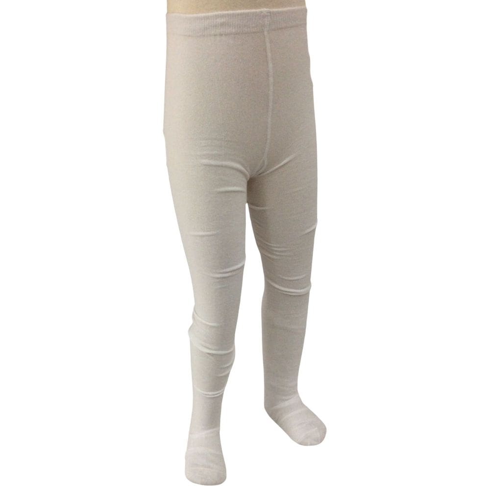 Meia Calça lã Infantil Everly Branca lisa