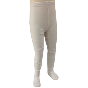 Meia Calça lã Infantil Everly Branca lisa