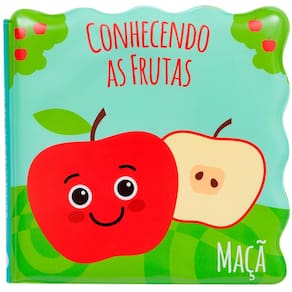 Livrinho de Banho Infantil Didático e Divertido Conhecendo as Frutas Buba