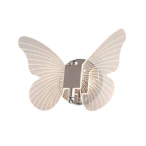Arandela Borboleta Prateada Led 8W 3000K Bivolt