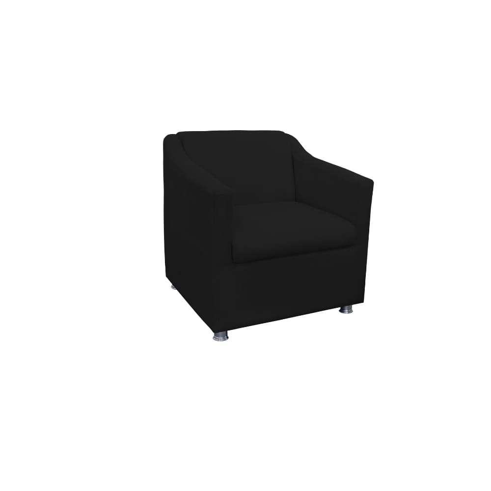 Poltrona Decorativa Tilla Suede Preto - Montanaris Decor