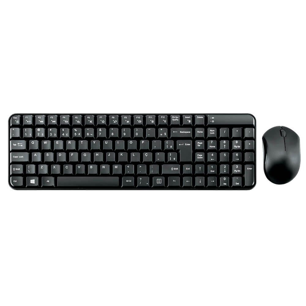 Teclado e Mouse sem Fio Tecnologia 2.4GHZ Conexão automática Multilaser