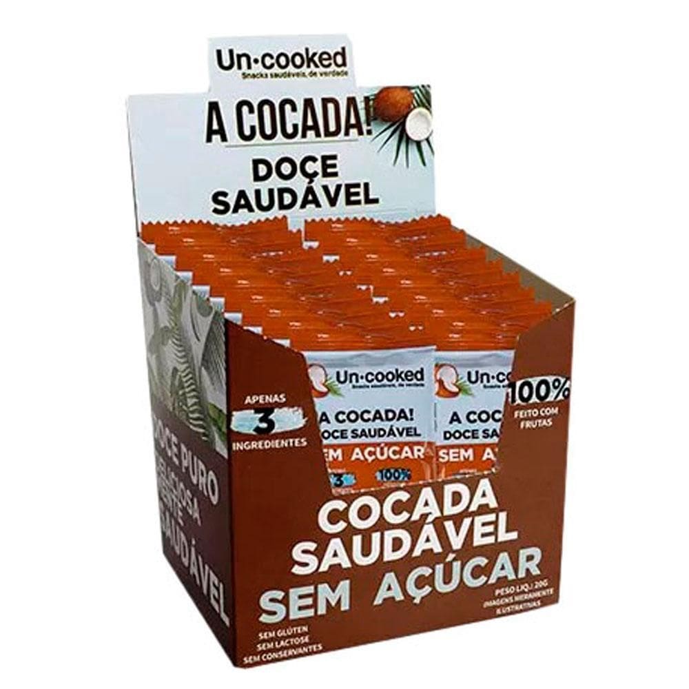 Cocada Sem Açúcar Uncooked  Cx 28Un De 20G