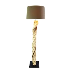 Abajur / Luminária De Chão O`thentique Modelo Finere De Madeira
