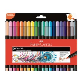 Caneta Faber-castell Supersoft Brush Pen Com 20 Cores