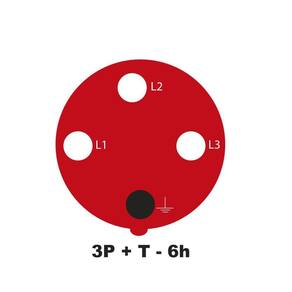 Tomada De Embutir Industrial 3p T 63 A 380-415 Vca 6 H Tramontina