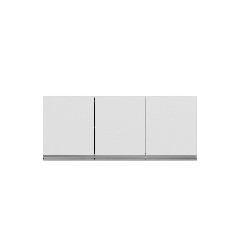 Armário Aéreo de Cozinha 3 Portas 120cm Andréia - AJL Móveis