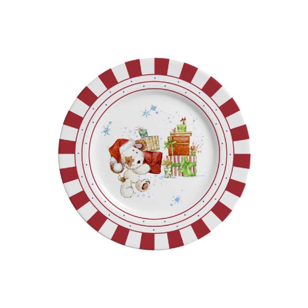 Conjunto com 6 Pratos de Sobremesa Cute Christmas  Ø21cm