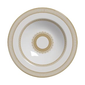 Conjunto com 6 Pratos Fundo Plissan Dourado Ø25cm