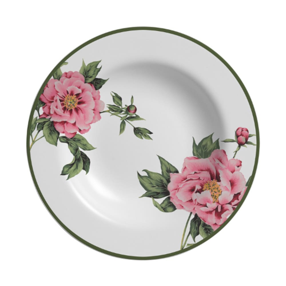 Conjunto com 6 Pratos Fundo Peony Rose Ø25cm