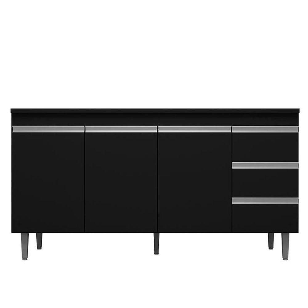 Balcão De Pia Andréia 160 Cm Preto - Ajl
