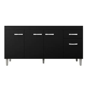 Balcão De Pia Gabriela 150 Cm Preto - Ajl
