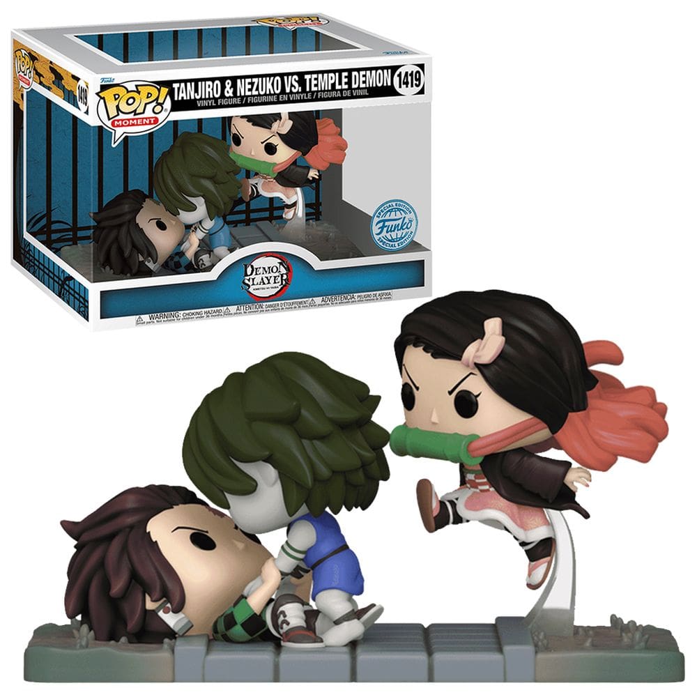 Funko Pop Demon Slayer Tanjiro, Nezuko Vs Temple Demon #1419