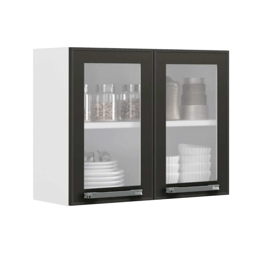 Armário Florença de Parede de 70 com 2 Portas Grafite Itatiaia