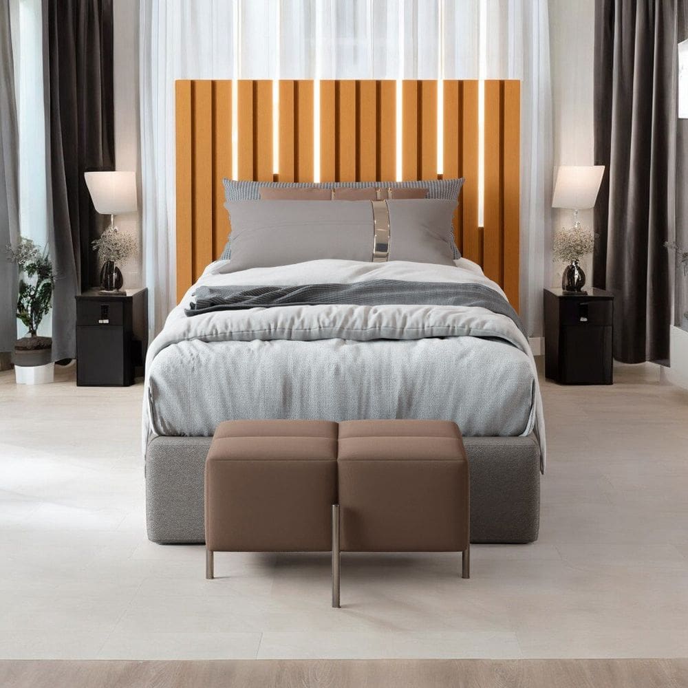 Cabeceira Solteiro Maracá Nature com LEDs JB Móveis