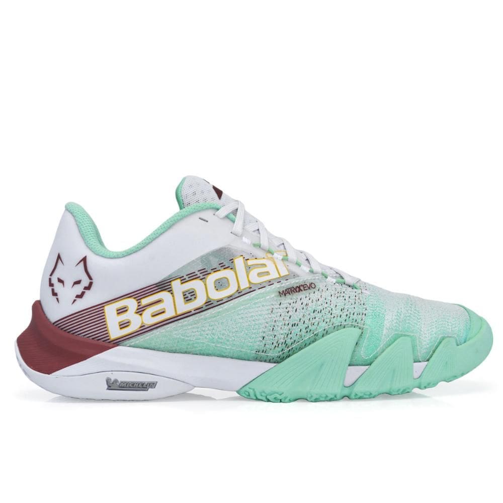 Tênis Babolat Jet Premura 2 Lebron Verde Branco e Vermelho