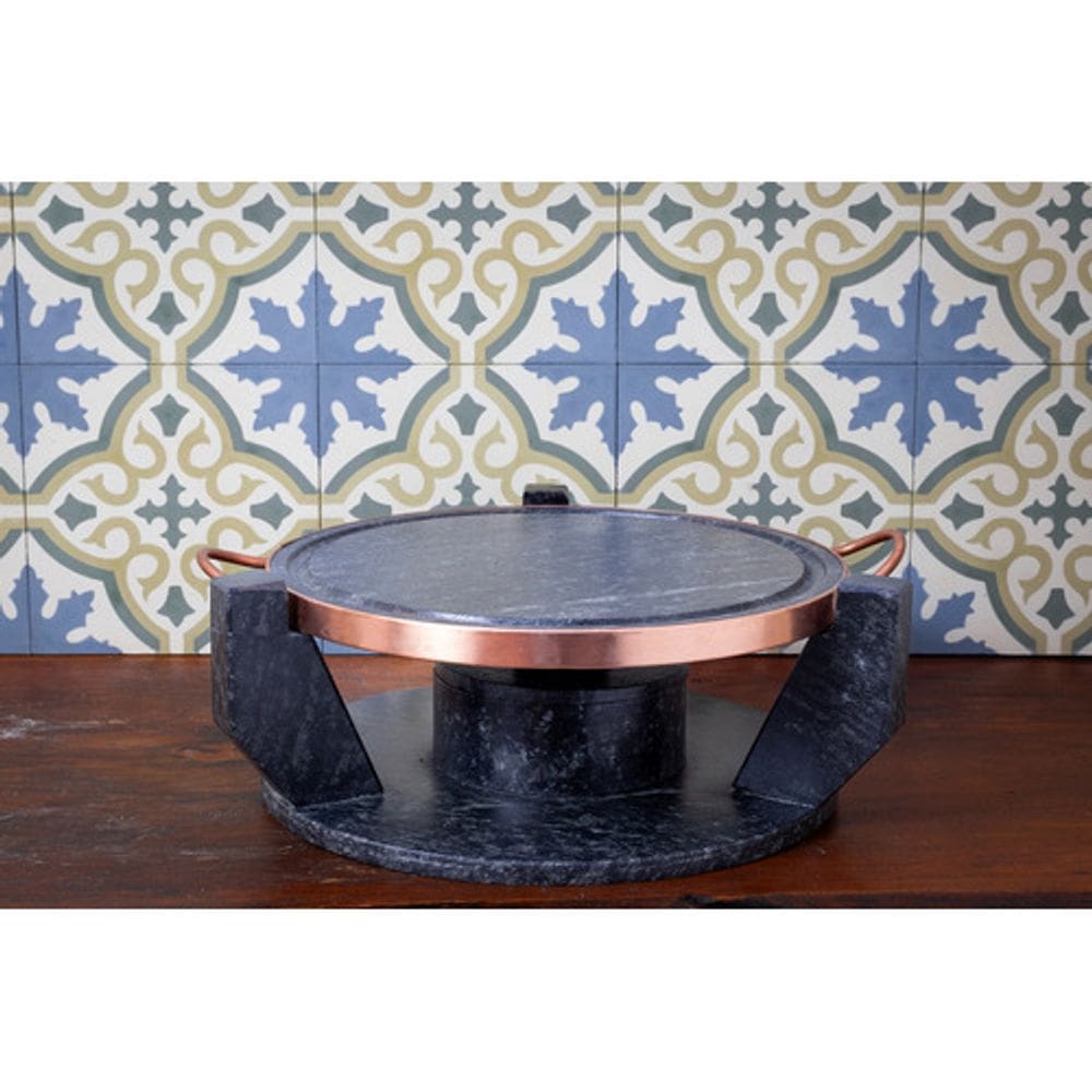 Churrasqueira Gourmet Fondue de Pedra Sabão Grande 27 cm