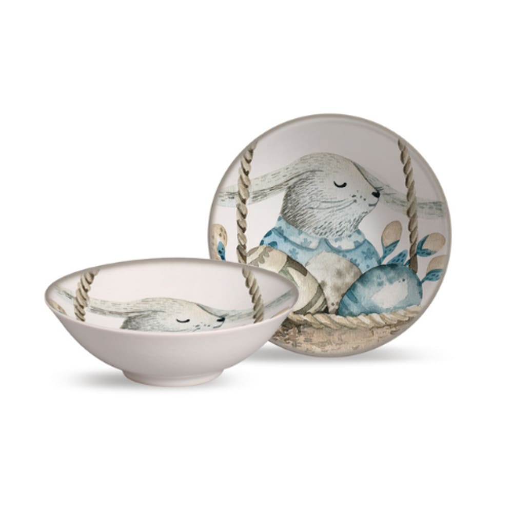 Conjunto 6 bowls decorados Coelho 300ml