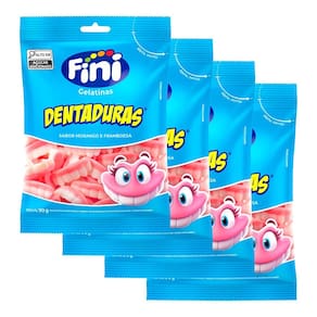 Kit 4 und Bala de Gelatina Fini Dentaduras 90g