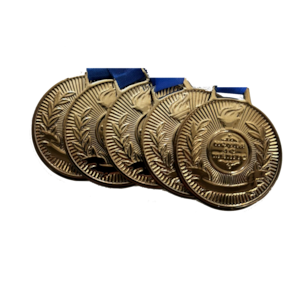 5 Medalhas Honra ao Mérito 3,4cm Ouro Prata Bronze com fita