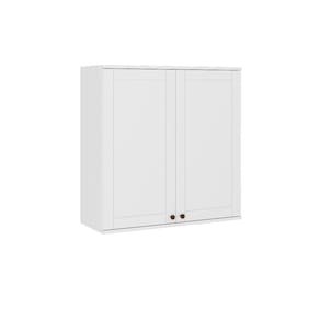 Armário Aéreo Milla MDF 2 Portas de Branco 80 cm Carraro