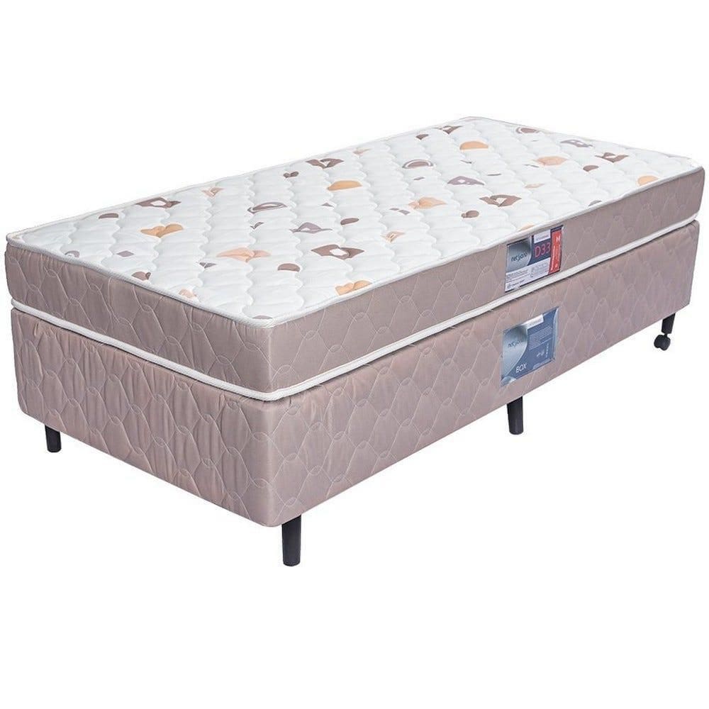 Cama Box + Colchão Netsono Solteiro Double Face D33 100x200x52cm