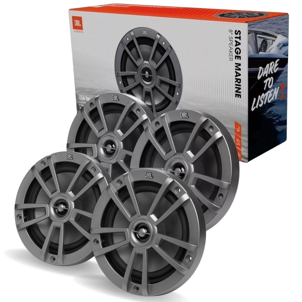 Kit 4 Alto Falantes 8  JBL Stage Marine 250 Watts Rms - Cinza