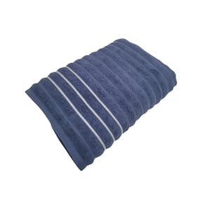 Toalha de Banho Leve Macia Ondulada Azul Jacquard Wave Corttex