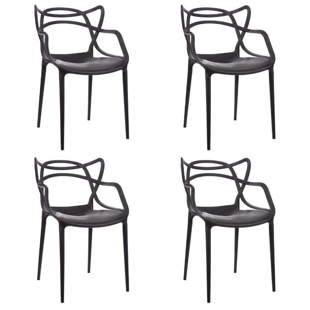 Kit 4 Cadeiras de Design Allegra Interior e Exterior
