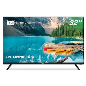 Smart TV LED 32 HQ HD HQSTV32 com Conversor Digital Externo 3 HDMI 2 USB WI-FI Android 11 Design Slim