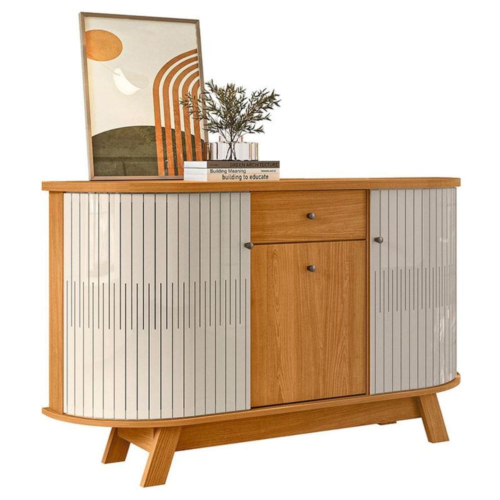 Aparador para Sala Buffet Monza Cinamomo Off White - Madetec